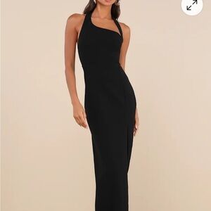 Lulu's Black One Shoulder Dress